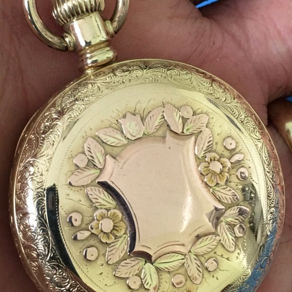 Antique Waltham 1898 Pocket Watch size 6s 14k gold & Gold Filled Runs - Picture 3 of 10